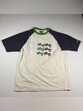 LRG Lifted Research Group Embroidered Graphic Shirt Mens XL Short Sleeve Raglan